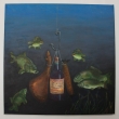 RYBY, akryl na pl�tn�, 50x50 cm