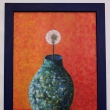 pampeli�ka, acryl na desce, 40x60cm, nov� modr� r�m