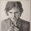 H.Matheson-inspirace, tu�ka na pap��e, 30x40 cm/2014