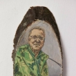t�tovi, 8,5x13 cm, d�ev�n� placka, tu�ka+akryl/2015